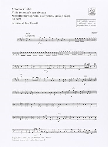 NULLA IN MUNDO PAX SINCERA RV 630 ORCHESTRE-ENSEMBLE DE PARTITIONS