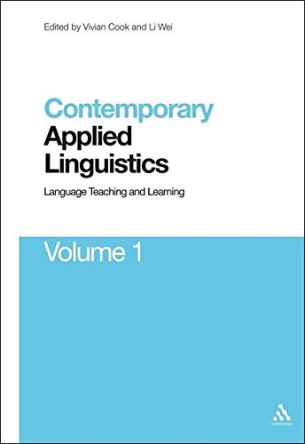 Contemporary Applied Linguistics Volume 1: Volume One Language Teaching and Learning (Contemporary Studies in Linguistics)