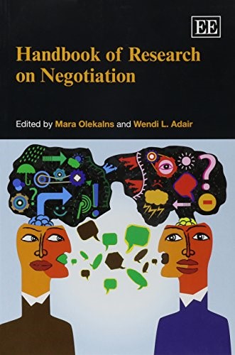 Handbook of Research on Negotiation (Research Handbooks in Business and Management series)