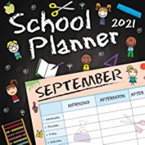 The Gifted Stationery 2021 Monthly School Planner Calendar for Children and Teachers. 12x12 inch, Family Wall Calendar, Daily Planner for Family Home and Office with Large Spaces for Notes