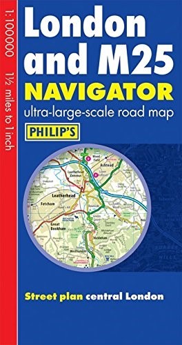 Philip's London and M25 Navigator Road Map