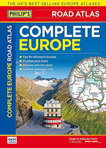 Philip's Complete Road Atlas Europe 2017