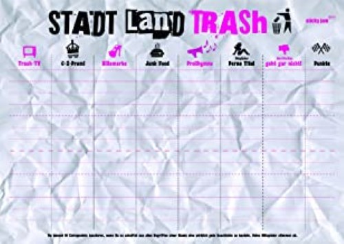 Sticky Jam Placemat, Paperboard film packaging, Grey, Black, Pink Sticky Jam Placemat, Paperboard film packaging, Grey, Black, Pink