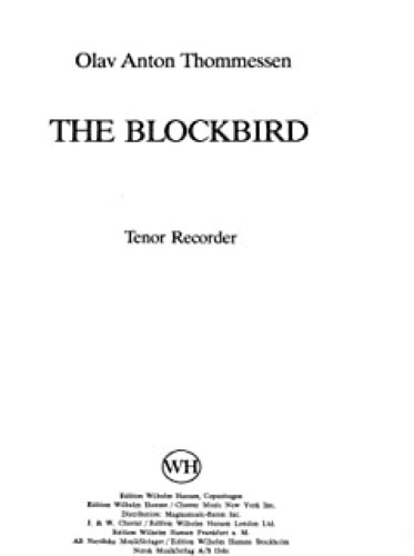 The Blockbird for Tenor Recorder