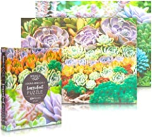 Double Sided Succulent Jigsaw Puzzle for Adults (500 Pieces)